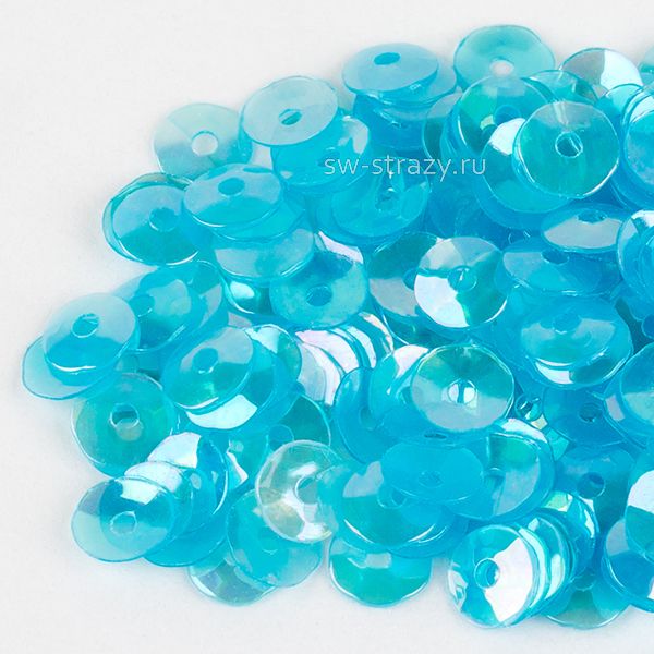 Пайетки 3 mm чаша (0121) Azzurro IR 3 гр