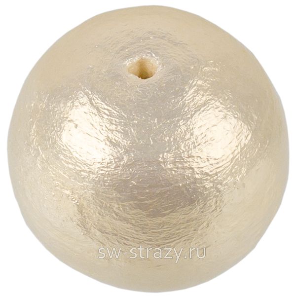 Жемчуг хлопковый 10 мм насыщенный кремовый