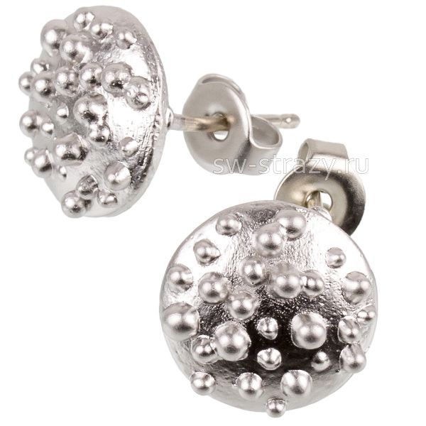 Швензы-гвоздики 10 мм родий (К-Н1025)