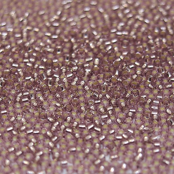 Бисер круглый 15/0 #0026 Внутреннее серебрение,  светлый аметист