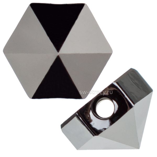 Бусины 5060 7,5 mm Jet Hematite