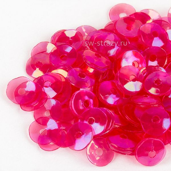 Пайетки 3 mm чаша (0132) Fucsia IR 3 гр