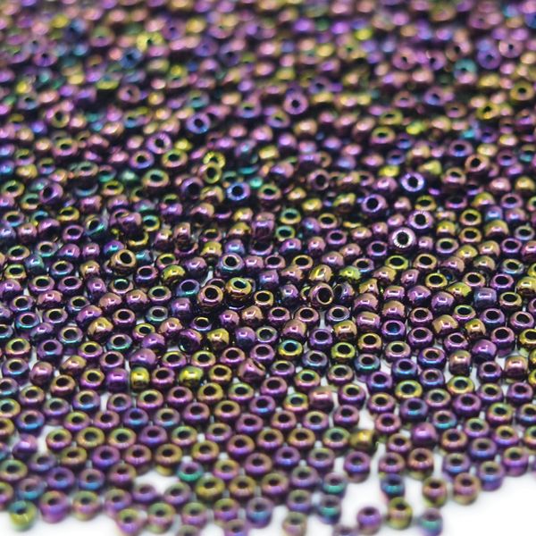 Бисер круглый 15/0 #0085 Металлизированный, багровый ирис