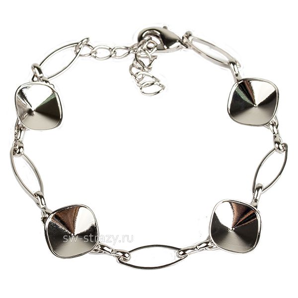 Основа под браслет 4470 10 мм родий SWK0038