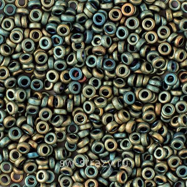 Бисер Spacer 2,2х1 mm 2008 Matted Metallic Patina Iris