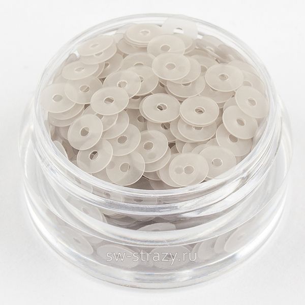 Пайетки 4 mm плоские (916F) Grigio Ch. F10 3 гр