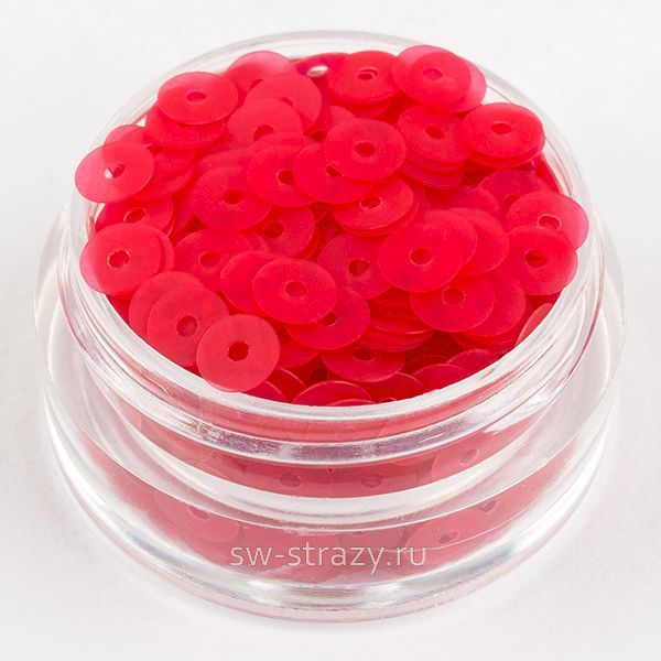Пайетки 4 mm плоские (576F) Fucsia F10 3 гр