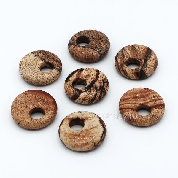 Подвеска-бублик из яшмы 18 мм*