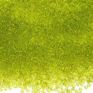 Бисер круглый 11/0 #0004 Прозрачный, светло-зеленый
