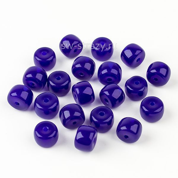 Бусины стеклянные 8,5х6 мм темно-синий*