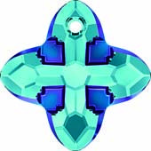 Кулоны 6868 24 mm Aquamarine Metallic Blue Z