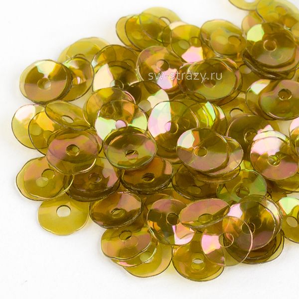 Пайетки 3 mm чаша (0140) Verde IR 3 гр