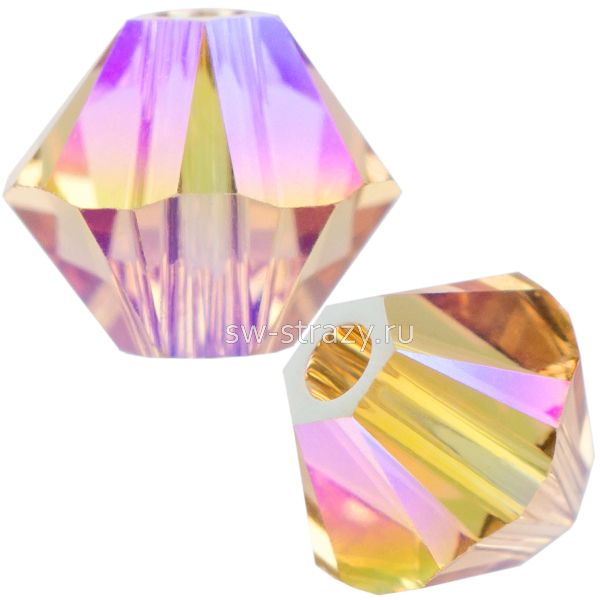 Бусины 5328 4 mm Light Colorado Topaz Shimmer 2X