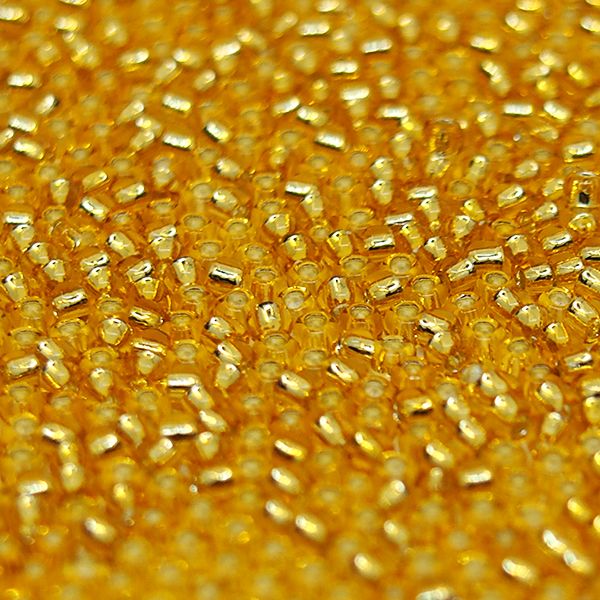 Бисер круглый 11/0 #0022 Внутреннее серебрение, светлый топаз