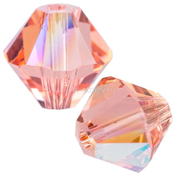 Бусины 5328 6 mm Rose Peach Shimmer