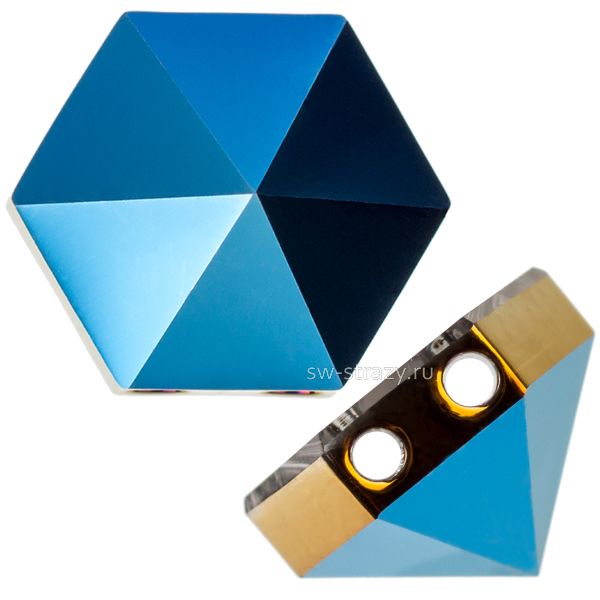 Бусины 5060 7,5 mm Crystal Metallic Blue