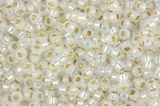 Seedbead Miyuki 11/0 551 Gilt Lined White Opal