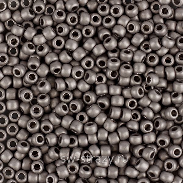 Бисер круглый 11/0 #0566 античное серебро,матовый
