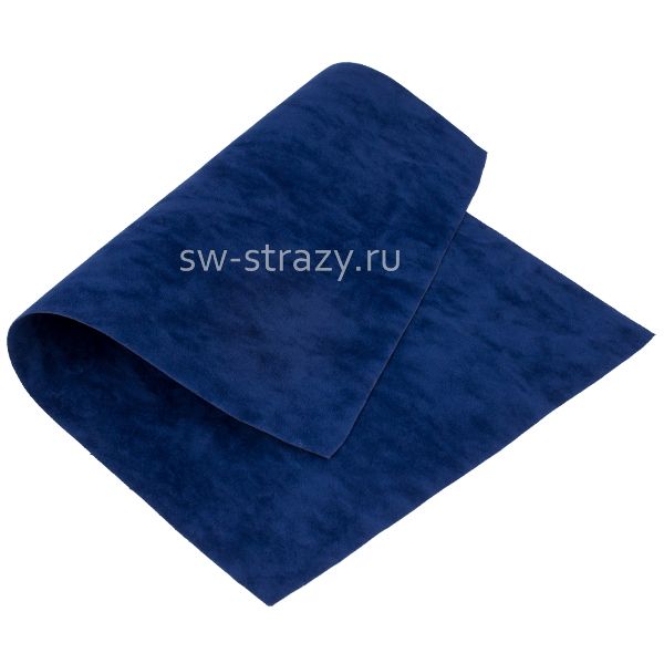 Замша искусств.двухсторон. 20х30 см синяя (28682)