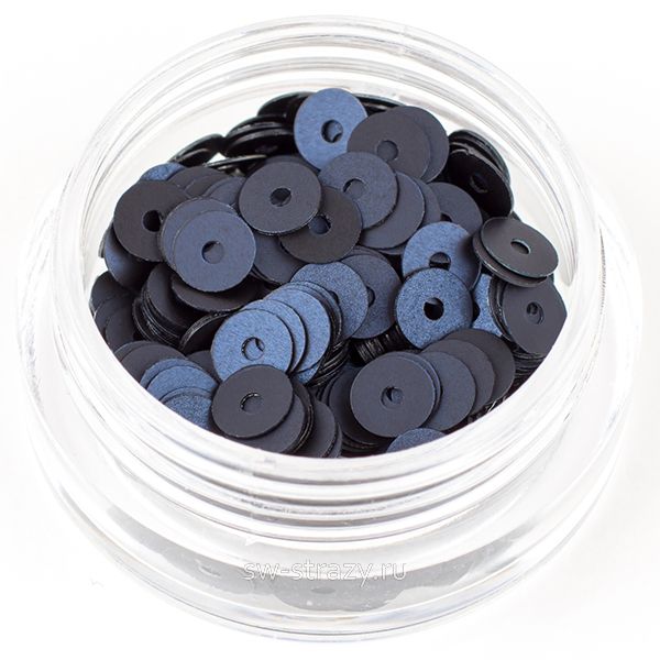 Пайетки 3 mm плоские (686W) Blu Navy ST07 3 гр