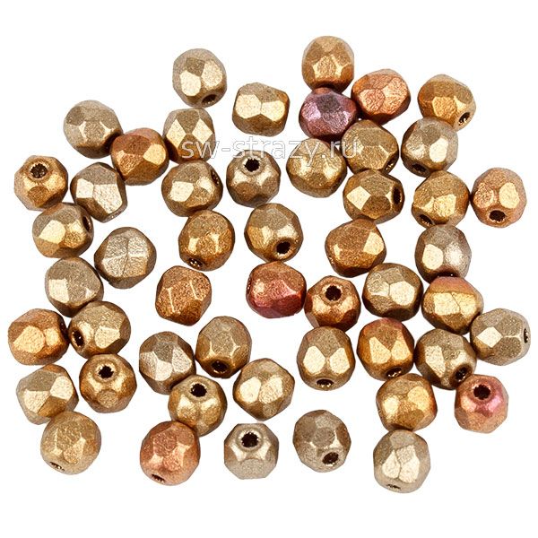 Бусины граненые Firepolished 3 мм бронза ирис (00030-01620) 100