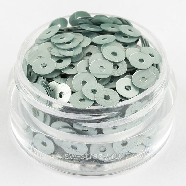 Пайетки 4 mm плоские (6130) Azzurro P08 3 гр