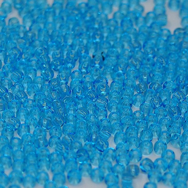 Бисер круглый 11/0 #0003 Прозрачный, аквамарин