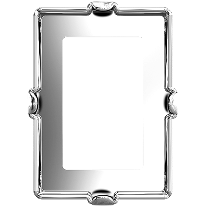 4527/S 14x10 mm 3PH2OH Rhodium Plating