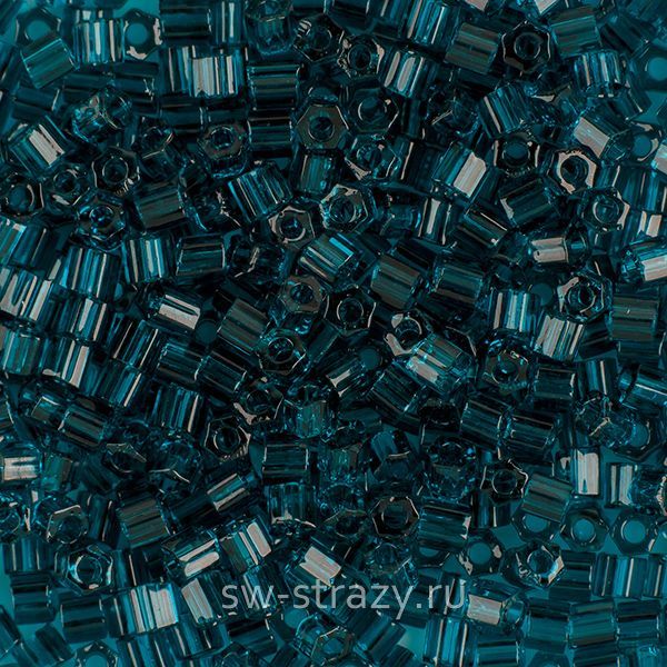 Шестиугольный 11/0 #0007BDF Морская волна/Матовый