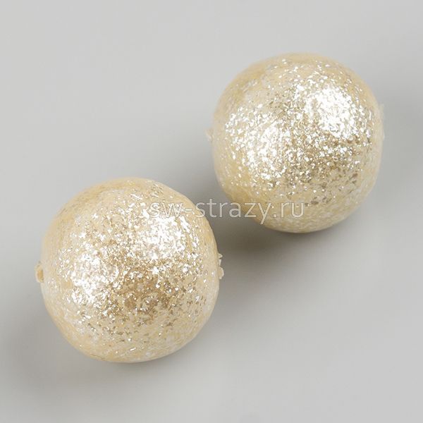 Жемчуг хлопковый 10 мм сияющий кремовый