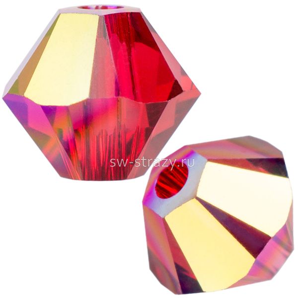 Бусины 5328 4 mm Scarlet AB