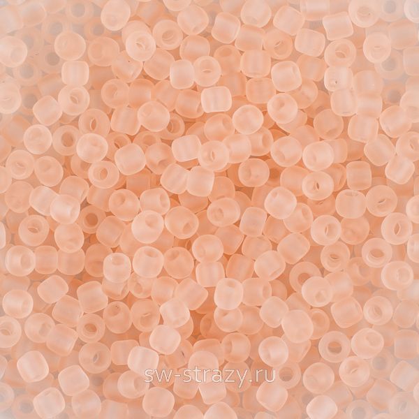 Бисер круглый 11/0 #0011F Прозрачный матовый розалин