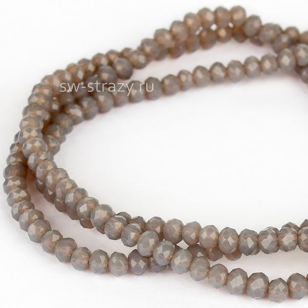Бусины граненые Rondelle 2 мм лунная пыль (419),  1 нить