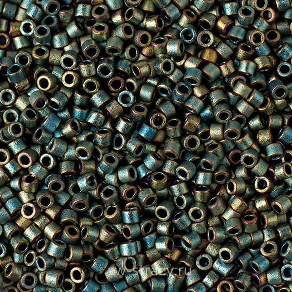 Delica Beads 11/0 DB324 Matte Metallic Green Iris