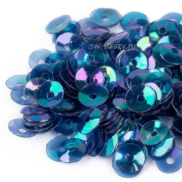 Пайетки 4 mm чаша (0118) Blu IR 3 гр