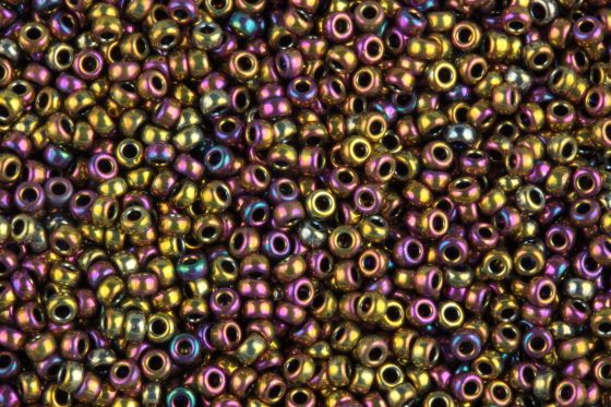 Seedbead Miyuki 15/0 188 Metallic Purple/Gold Iris