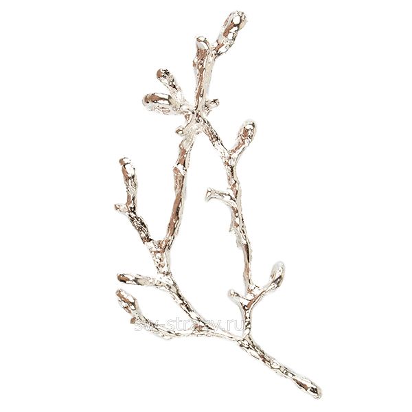 Коннектор-соединитель Ветка серебро 52х30 мм*