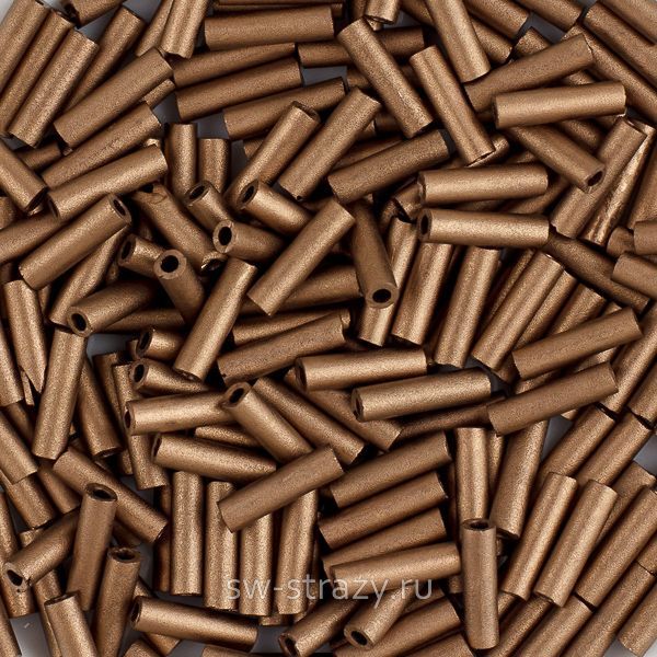 Стеклярус 6x1,7 mm 2006 Matte Metallic Dark Bronze