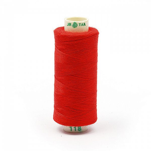 Нитки бытовые Dor Tak 40\2 цв. 118 красный 366м 100% п\э