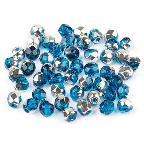 Бусины граненые Firepolished 3 мм Capri Blue Labrador (60080-27001)